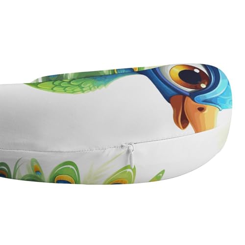 Almohada de espuma viscoelástica U con funda lavable miniatura 4