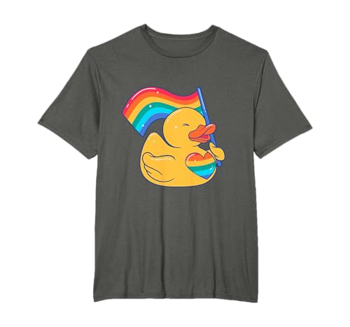 Drapeau arc-en-ciel en caoutchouc avec cœur style lgbt gay pride t-shirt