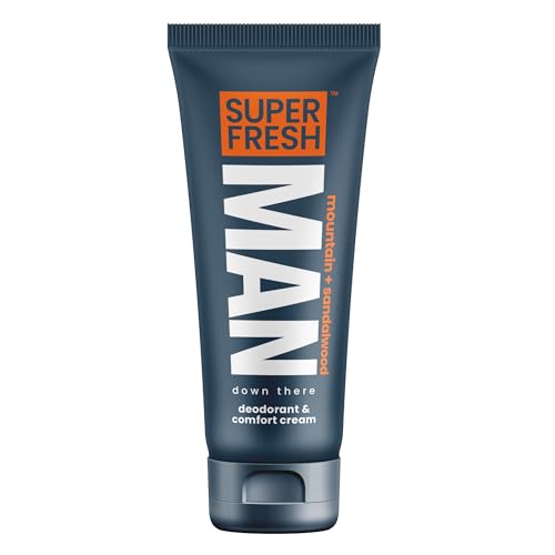 Super Fresh Ball Déodorant Lotion pour homme pour l'aine, les fesses et le corps Crème d'hygiène Contrôle les odeurs Empêche les frottements Sans aluminium Formule de fraîcheur quotidienne et de