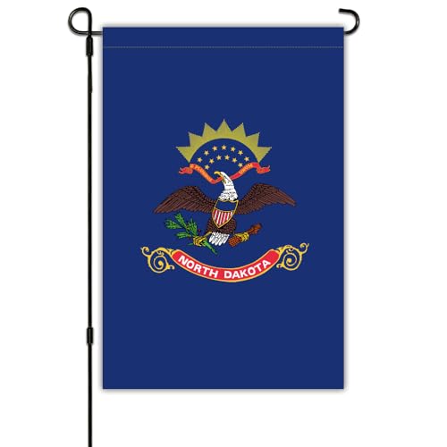 North Dakota State Garden Flag 12x18 Double Sided North Dakota