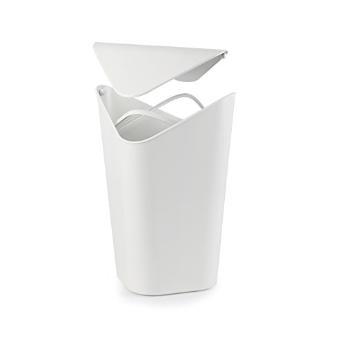 Caneca de basura cuadrada con tapa abatible 5L miniatura 4