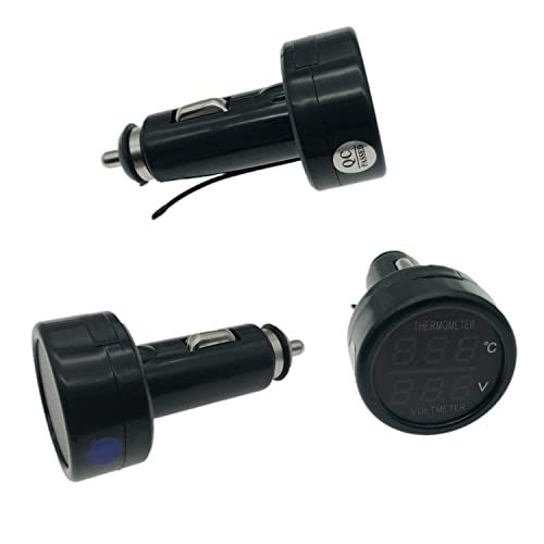 Auto-Thermometer und Voltmeter von JZK Digitales 2-in-1-Gerät