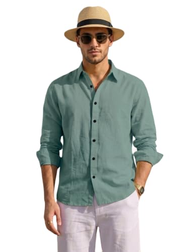 Image of NexaFlair Man's Casual | Formal | Linen| Cotton | Regular Wear Collared | Fit Shirt for Men