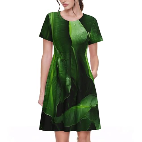 Robe d'été élégante à manches courtes idéale pour vos vacances ou terrasses