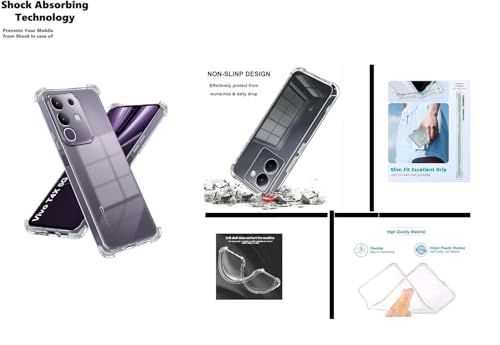 Image of Compatible for [ vivo T4x 5G ] Bumper Back Case Cover for [ vivo T4x 5G ] - Transparent