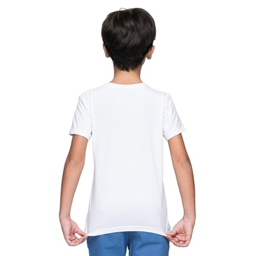Image of Yazh Texworld Boys Round Neck Blended Cotton T-Shirts | Regular Fit | Half Sleeve | Casual Wear | Trendy | Combo Pack of 5 | Multicolor | Soft, Durable, and Stylish for Everyday use