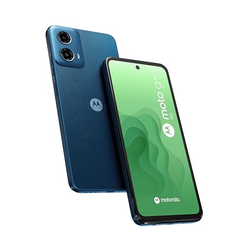 Motorola G34 5G 128 GB, Smartphone, Display 6,5 Zoll, Dual 50 MP Sensor, 5000 mAh Akku, 20 W Ladegerät und Schutzhülle im Lieferumfang enthalten, Ocean Green