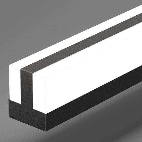 Image of SOLFART Bathroom Vanity Lights Over Mirror Dimmable 48 Inch Matte Black Bathroom Light Fixtures 5CCT 30W Vanity Lighting Fixtures