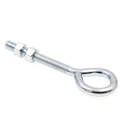 Image of Prime-Line 9066839 Eye Bolts With Nuts, 3 /8 in.-16 X 5 in., Zinc Plated Steel (20 Pack)