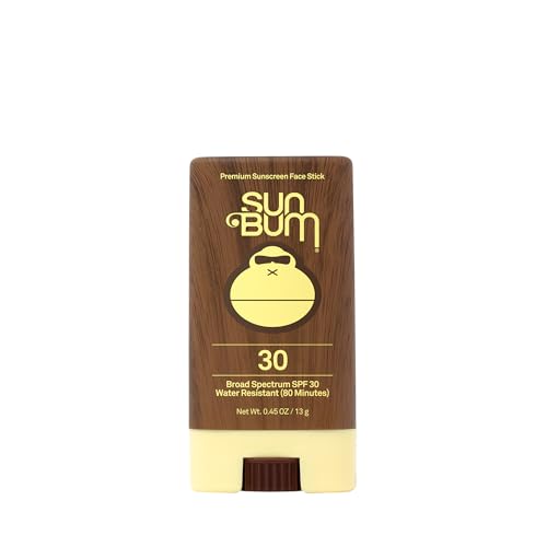 Sun Bum Original SPF 30 Face Stick Sunscreen - Water-Resistant Broad Spectrum Facial Sunscreen with Vitamin E - Hawaii 104 Act Compliant (Without Octinoxate & Oxybenzone) - Travel Friendly - 0.45 oz