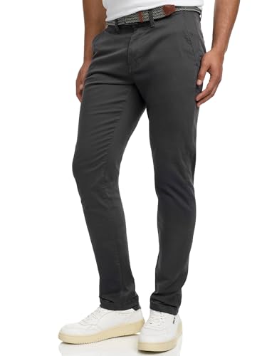 Indicode Herren Eary Chinohose Stretchhose | Chino Herrenhose Super Stretch Stoffhose Dk Grey, 36/32