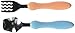 Edison Mama Noodle Falling Prevention Fork and Easy Scoop of Soup/solid Food Spoon with Easy Clean Case for 17 Month (Orange Soda)
