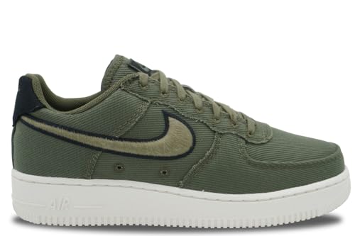Nike Herren Air Force 1 Low Canvas Sneaker, Army Olive Matte Olive Phantom Black, 41 EU