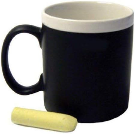eBuyGB 1222703 Chalk Mug, Ceramic, Black,Black