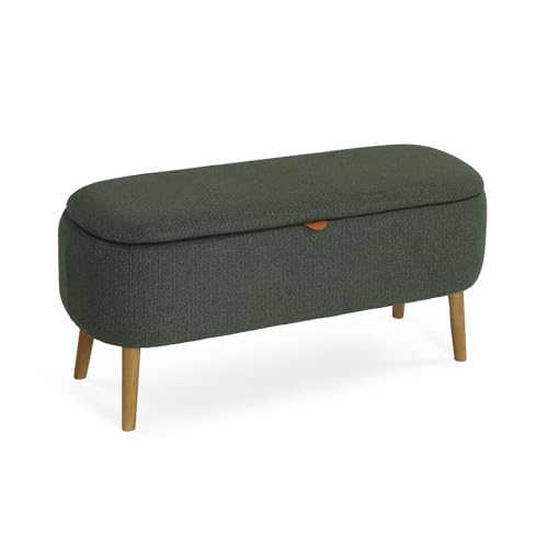 Versa Banco pie de Cama Maniko de Estilo Chic, Medidas (Al x L x An) 45 x 94 x 37 cm, Color Verde