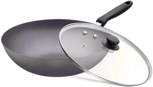 Wok antiadherente con tapa y accesorio de vapor de 30 cm