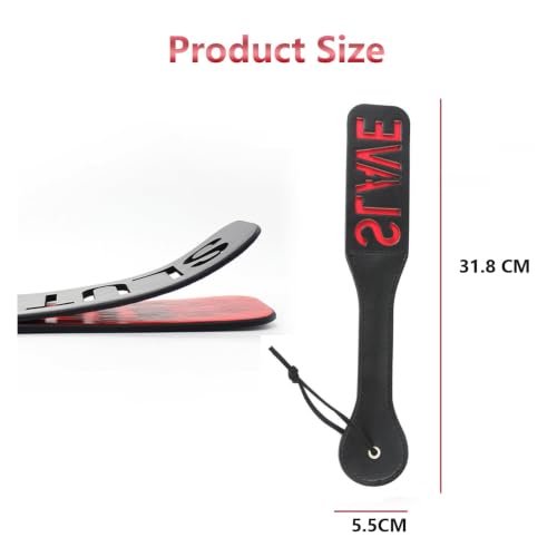 Image of DFsucces Faux Leather Slut Spanking Paddle for Sex Play,12.5inch Sex Paddle (A5)