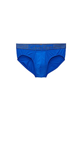 Calvin Klein Men's Underwear Iron Strength Micro Hip Briefs, Amplified Blue, Medium