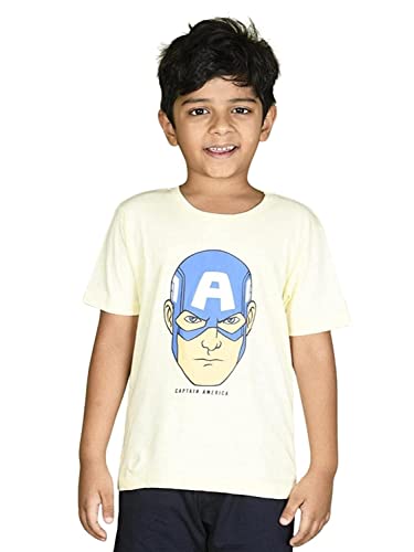 Image of Nap Chief Unisex Kid's Marvel Avengers T- Shirt for Kids | Regular Fit Cotton T Shirt for Boys & Girls Casual Wear