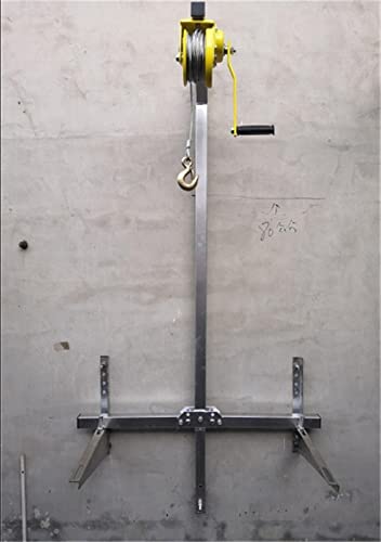 Winche manual auto-bloqueante con soporte plegable galvanizado miniatura 2