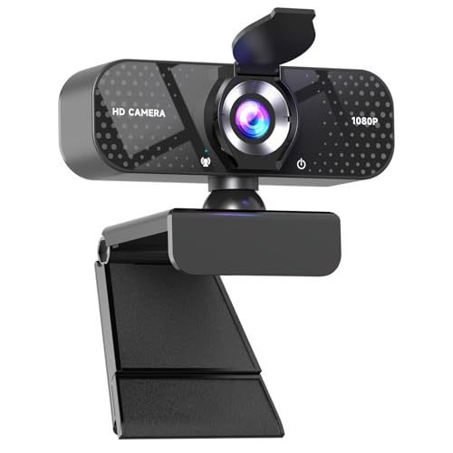 Webcam Full HD 1080p TRAUSI avec cache de confidentialité pour bureau