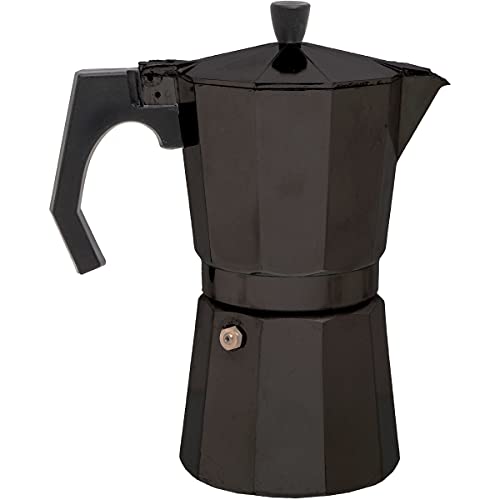 oo Caffè Gusto Caffettiera: 9 tazze, 450 ml. Caffettiera Elettrico, Gas, Ceran + eBook gratuito (Nero)