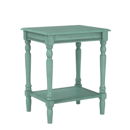 Image of Decor Therapy Simplify Accent Table with Storage, Casual Style, Modern End Table, Sturdy, Blue Gray - (24 inch x 19.5 inch x 15.75 inch)
