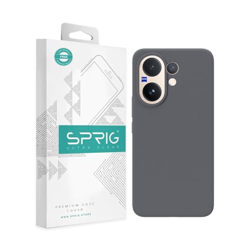 Image of SPRIG Compatible with Vivo V60 Premium SilkTone Back Cover Drop Tested Shock Proof Mobile Case for Men, Women, Boys and Girls with Camera Protection (Dark Grey)