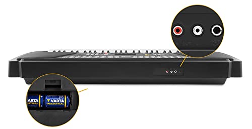 Funkey Super Kit 61 touches en noir avec trépied, banquette et casque - Les Beatles, Paul McCartney, John Lennon, RIngo Starr, George Harrison Funkey Super Kit 61 touches en noir avec trépied, banquette et casque – Image 6