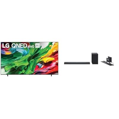 LG 100-Inch Class QNED evo AI QNED85A Series Mini LED 4K Smart TV 100QNED85AU, 2025 SC9S 3.1.3-Channel Perfect Matching Soundbar (2024 Model)
