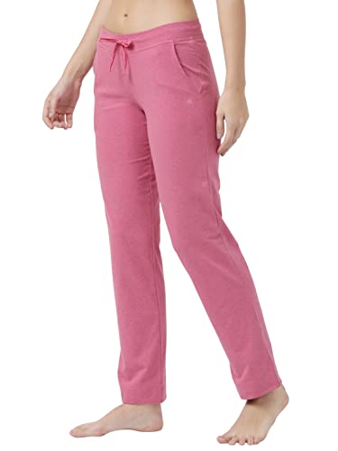 Image of Jockey 1302 Women Super Combed Cotton Elastane Stretch Relaxed Fit Trackpants with Side Pockets