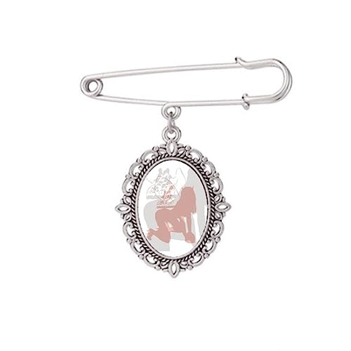 Broche à genoux femme art déco pour ajuster robe et chemise M