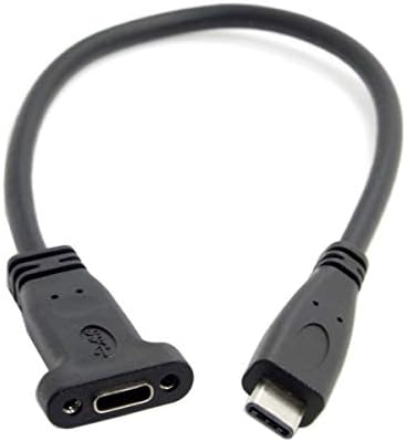 CY USB-C USB 3.1 Type-C with Screw Hole Panel Mount Male to Female Data Extension Cable