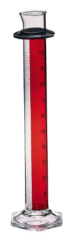 Image of Pyrex Borosilicate Glass Graduated Lifetime Red Single Metric Scale Cylinder, TC, 10ml Capacity (Case of 24)