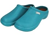 Town & Country Clogs Mens/Womens Ladies Teal Gardening Super Soft Clogs/Cloggies Lightweight Cushioned Insole. Size 5 UK