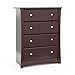 Storkcraft Crescent 4 Drawer Chest, Espresso Kids Bedroom Dresser with 4 Drawers, Wood & Composite Construction, Ideal for Nursery, Toddlers Room, Kids Room
