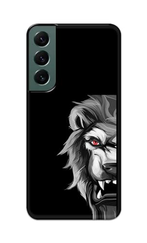 Image of PRINTFIDAA Printed Hard Back Cover Case for Samsung Galaxy S22 5G Back Cover (Angry Lion) -112