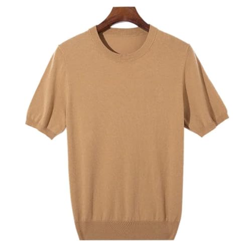 Men Short Sleeve Knitwear Sweater O-Neck Classic Loose Business Pullover Basic Clothing Tops2