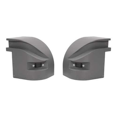ALMULOO Corner Caps Compatible with Morgan Truck Replacement for 62664 62665 Truck Body Curbside Caps Plastic(PP) Unfinished Gray Driver + Passenger Side