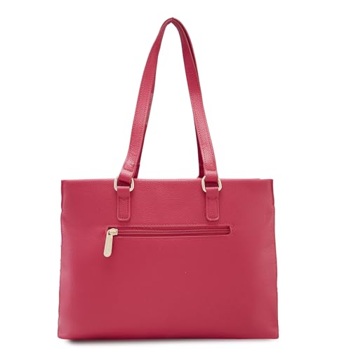 Image of Caprese Shane Satchel Bag, Large | Sleek Solid Designed Shoulder Bag for Women with Adjustable Sling Strap | Easy Back Access Pocket & Spacious | Perfect for College & Office Use