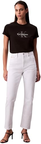 Calvin Klein Damen T-Shirt Kurzarm Hero Classic Monologo Tee mit Rundhalsausschnitt, Schwarz (Black), 3XS – Ansicht 5