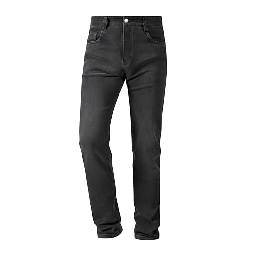 Men's Stretch Straight Leg Jeans Classic Straight Leg Jeans Made from Black Stretch Denim with Five Pockets