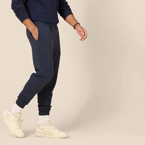 Image of Amazon Essentials Men's Relaxed Fit Fleece Joggers Sweatpants with Drawstring Waist, Tapered Leg, Ribbed Cuffs, Brushed Interior