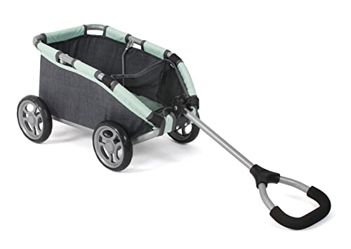 Bayer Chic 2000 - Ziehwagen Skipper, Kleiner Bollerwagen für Teddys, Puppen und Spielzeug, dunkelgrau, Melange Anthrazit, Mint, 660-67