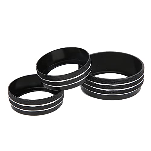 AC-Knöpfe, Klimaanlagen-Schalterknopf, Klimaanlagen-Schalterknopf-Knopfabdeckung, Klimaregler-Knopfabdeckungen, für DodgeChargerChallenger 2015–2019, Schwarz