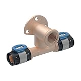 Geberit FlowFit T-Anschlusswinkel 90°, abgsetzt, 20 mm x 1/2" x 20 mm, L: 52 mm