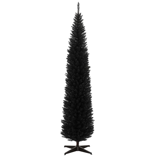 HOMCOM 8' Slim Artificial Pencil Christmas Tree