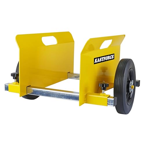 KASTFORCE Moving Dolly, 600 Lbs Capacity, Alloy Steel, Kf4006, Drywall Mover with 8 Non-Flat Wheels, Adjustable Clamp Panel Cart, Modern Style