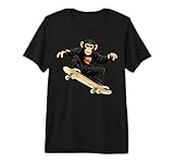 Monopatín/Skater Monkey Monkey Camiseta Premium