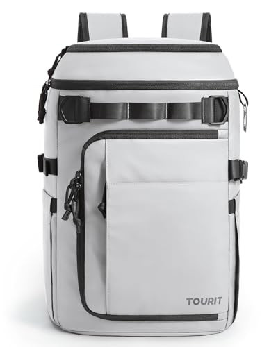 Image of TOURIT 38 Cans Backpack Cooler: Leak Proof Waterproof 2 Insulated Compartments Soft Cooler Bag Beach Travel Camping Picnic